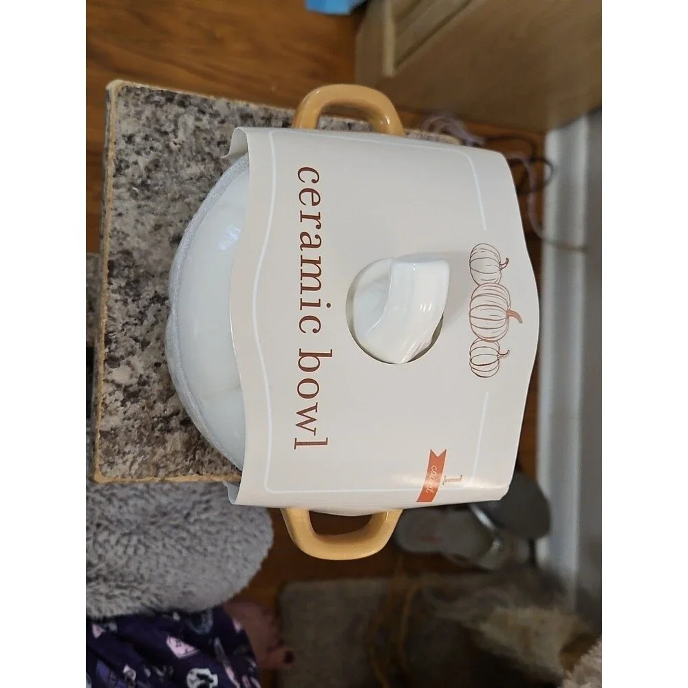 Target Newclassic White Pumpkin Ceramic Candy Bowl Fall Decor 6